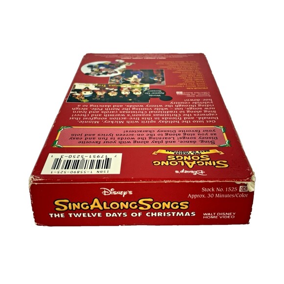 Disney Sing Along Songs Twelve Days Of Christmas Vintage 1993 VHS Cassette Tape - Picture 6 of 8